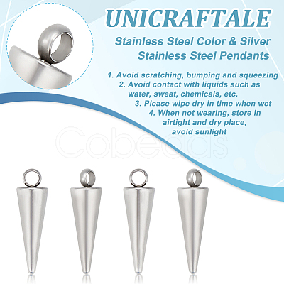 Unicraftale 50Pcs 303 Stainless Steel Charms STAS-UN0048-60-1