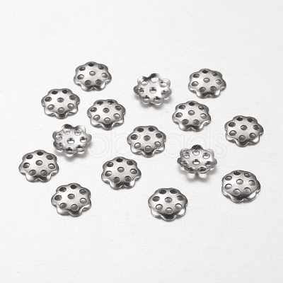 Tarnish Resistant 304 Stainless Steel Bead Caps X-STAS-I009-03-1