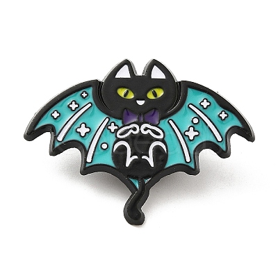 Cat with Butterfly Wing Enamel Pins JEWB-I026-03A-1