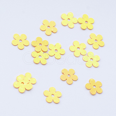 Ornament Accessories Disc Plastic Paillette Beads X-PVC-R016-0520-1