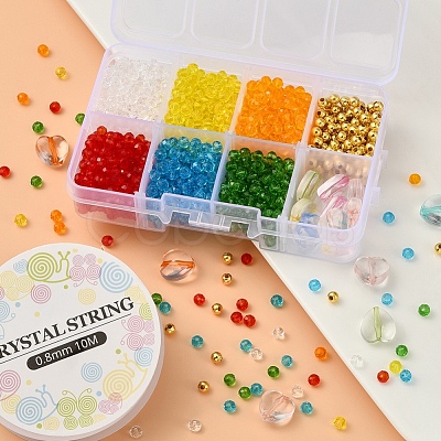 DIY Colorful Transparent Beads Bracelet Making Kit DIY-YW0005-45-1