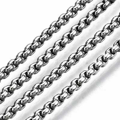 Non-Tarnish 3.28 Feet 304 Stainless Steel Venetian Chains X-CHS-S009-001-1