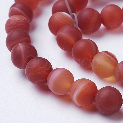 Natural Grade A Striped Agate/Banded Agate Beads Strands G-E478-02-8mm-1