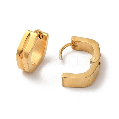 Ion Plating(IP) 304 Stainless Steel Hoop Earrings EJEW-P255-06G-1