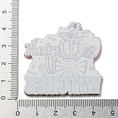 Halloween Printed Acrylic Pendants OACR-P026-D09-1