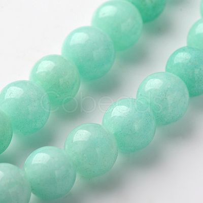 Natural & Dyed White Jade Beads Strands X-GSR055-1