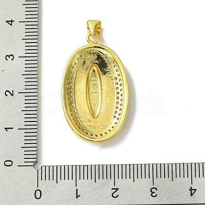 Real 18K Gold Plated Brass Micro Pave Cubic Zirconia Pendants KK-H472-17G-02-1