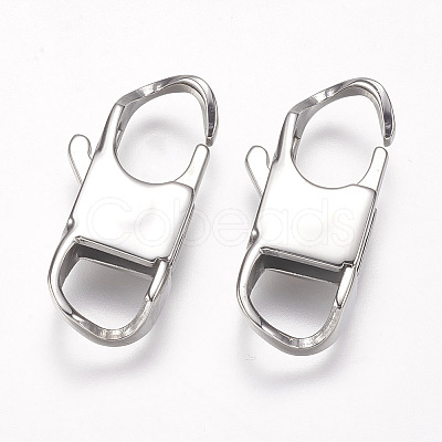 Tarnish Resistant 304 Stainless Steel Lobster Claw Clasps STAS-O114-056D-P-1