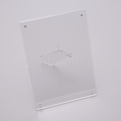 Acrylic Photo Frame Stand DJEW-WH0011-64B-1