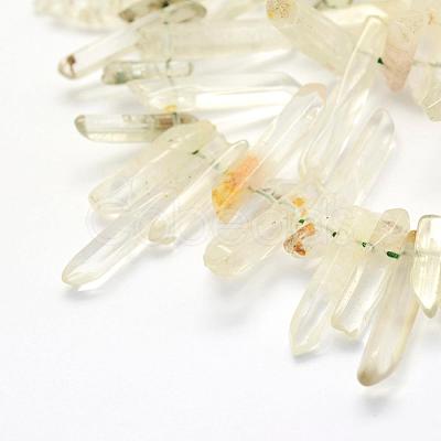 Natural Green Smoky Quartz Beads Strands G-K202-03-1