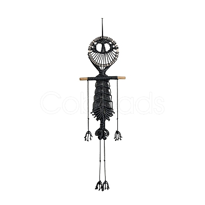 Skull Cotton Macrame Woven Wall Hanging PW-WG76995-02-1