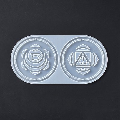 Meditation Yoga Pendants Cup Mat Silicone Molds DIY-B056-02D-1