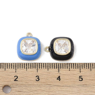 Brass Enamel Charms KK-A218-06G-1