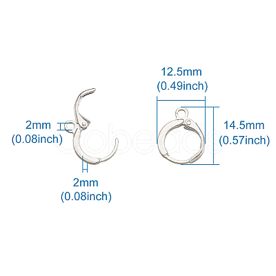 Brass Hoop Earring Findings KK-TA0008-03-NF-1