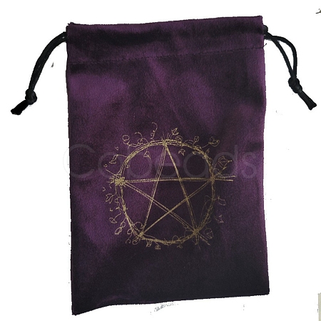 Velvet Pentagram Print Storage Pouches PW-WG67651-02-1