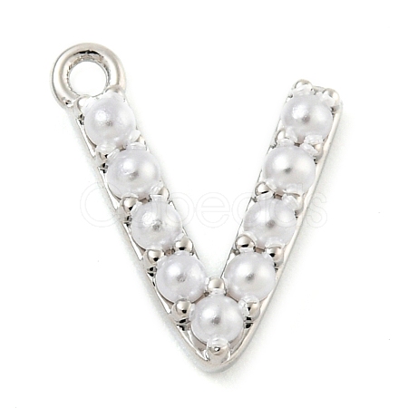 Plastic Imitation Pearl Pendants KK-P230-17P-V-1