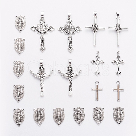 Easter Theme Tibetan Style Alloy Pendants and Chandelier Links PALLOY-X0037-41AS-1