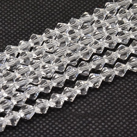 Imitate Austrian Crystal Bicone Glass Beads Strands X-GLAA-F029-6x6mm-13-1