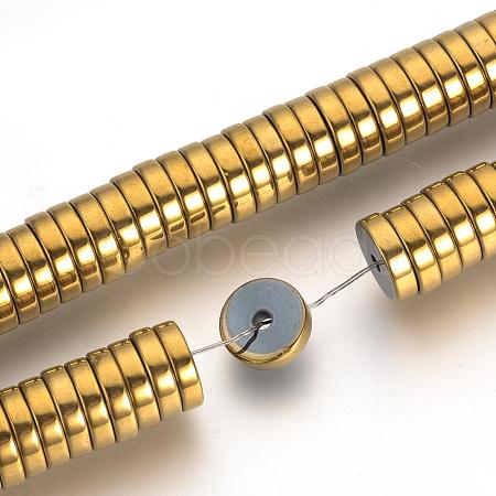 Electroplate Non-magnetic Synthetic Hematite Beads Spacers Strands G-Q486-75F-1