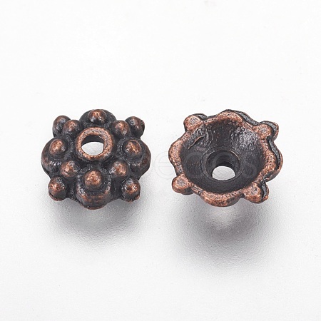 Tibetan Style Bead Caps X-RLF0664Y-1