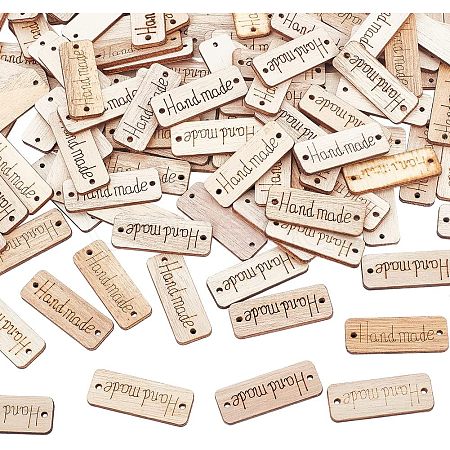 HOBBIESAY 150Pcs Unfinished Wood Connector Charms FIND-HY0001-19-1