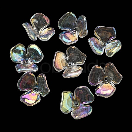 AB Color Plated Acrylic Beads OACR-G034-03K-1