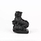 Natural Obsidian Twelve Zodiac Decoration Ornaments, Tiger, 70x55x40mm