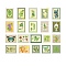 40Pcs Paper Stickers, Self-adhesive Decals, for Suitcase, Skateboard, Refrigerator, Helmet, Mobile Phone Shell, Green, Leaf, 110x67mm