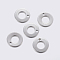 Tarnish Resistant 304 Stainless Steel Charms, Ring, Stainless Steel Color, 10x0.8mm, Hole: 1.2mm