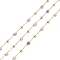 Ion Plating(IP) 304 Stainless Steel Link Chains, Natural Howlite Beads & Spool, Soldered, Real 18K Gold Plated, 6.5x2.7mm, about 32.81 Feet(10m)/Roll