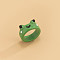 Frog Resin Plain Band Rings for Women Girls, Frog, 17mm