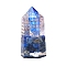 Tower Resin Hexagon Prism Energy Generators, Reiki Natural Lapis Lazuli Chips Inside for Home Office Desk Decoration, 50~55x20~25mm