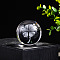 Inner Carving Glass Crystal Ball Diaplay Decoration, Fengshui Home Decor, Clover, 60mm