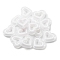 Acrylic Beads, Bead in Bead, Heart, White, 19.5x23x6mm, Hole: 3mm