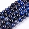 Natural Agate Round Beads Strand, Dyed, Faceted, Midnight Blue, 10mm, Hole: 1mm, about 38pcs/strand, 14.56 inch