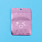 Plastic Zip Lock Bags, Resealable Small Jewelry Storage Bags Self Seal Bags, Top Seal, Rectangle with Smiling Face, Plum, 12x9cm