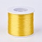 Flat Elastic Crystal String, Elastic Beading Thread, for Stretch Bracelet Making, Gold, 0.7mm, about 546.8 yards(500m)/roll