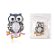 Metal Magnetic Needle Pin, Magnetic Catcher Holder, Enamel Style, Owl, 55x39mm