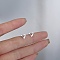 Alloy Earrings for Women, with 925 Sterling Silver Pin, Heart, 10mm