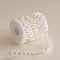 Christmas Plastic Pearl Beaded Garland for DIY Christmas Tree Ornaments, White, 8mm, 5m/roll