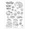 PVC Plastic Stamps, for DIY Scrapbooking, Photo Album Decorative, Cards Making, Stamp Sheets, Animal Pattern, 16x11x0.3cm