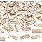 HOBBIESAY 150Pcs Unfinished Wood Connector Charms, Rectangle Carved with Word Handmade, BurlyWood, 15x40x2mm, Hole: 1.8mm