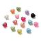 Spray Painted Alloy Bead, Heart, Mixed Color, 7x8x8mm, Hole: 2mm