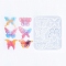 DIY Pendant Silicone Molds, Resin Casting Molds, Butterfly, White, 116x95x3.5mm, Inner Diameter: 29~41.5x40~50mm