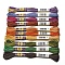 10Bundles 10 Colors Hand-woven Embroidery Cotton Threads, Mixed Color, 1mm, about 8.75 Yards(8m)/Bundle, 1bundle/color