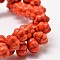 Dyed Synthetic Turquoise Bead Strands, Pumpkin, Orange Red, 18x13mm, Hole: 1mm, about 216ps/1000g