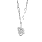 Stainless Steel Girl Shape Pendant Necklaces, with Imitation Pearl Beads, Stainless Steel Color, 17.72 inch(45cm)