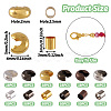 Brass Crimp Beads Covers and Crimp Beads KK-TA0007-03-12