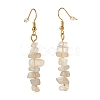 Natural White Moonstone Chip Beaded Dangle Earrings EJEW-JE04788-06-3