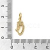 Brass Micro Pave Cubic Zirconia Pendants KK-M273-01G-V-3